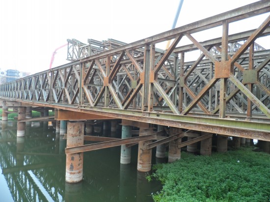 中铁24局淮北烈青大桥现浇钢支架